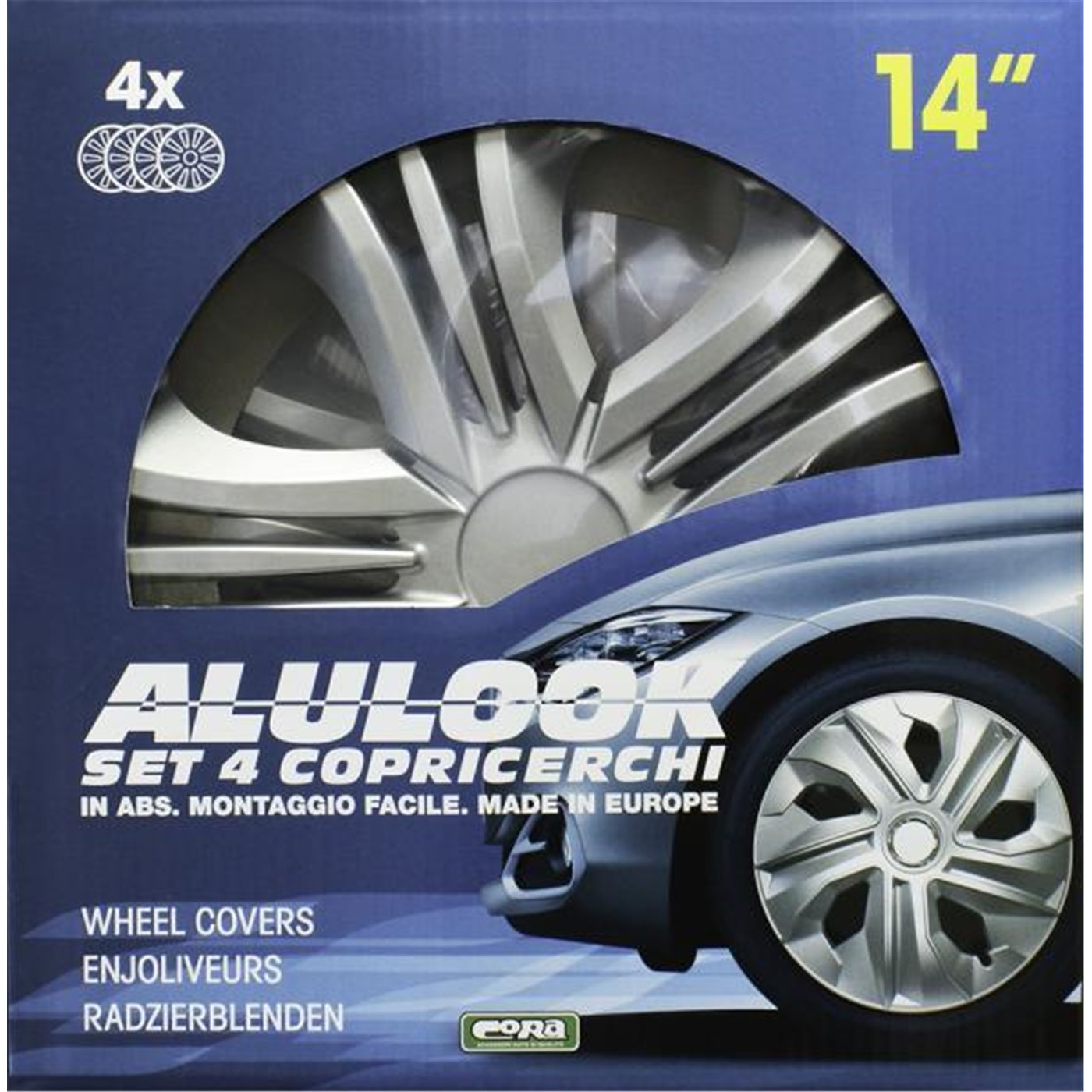 KIT DE 4 ENJOLIVEURS UNIVERSELS POUR JANTES DE 14 POUCES DE DIAMÈTRE