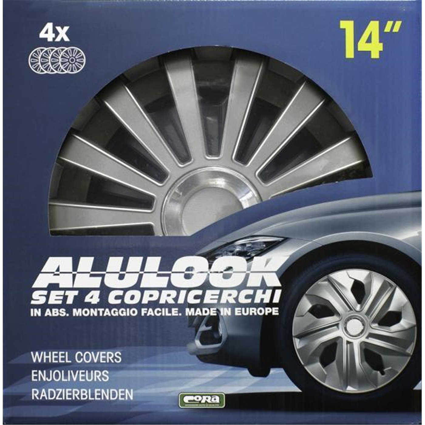 KIT DE 4 ENJOLIVEURS UNIVERSELS POUR JANTES DE 14 POUCES DE DIAMÈTRE