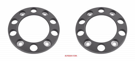 ANELLO RUOTA IVECO TRAKKER TUTTI I TIPI 10 FORI IN PLASTICA 4 CM TIPO ALTO (COPPIA)
