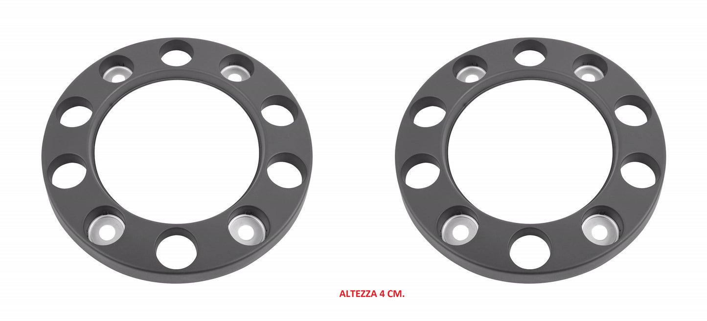 ANELLO RUOTA IVECO EUROTRAKKER TUTTI I TIPI 10 FORI IN PLASTICA 4 CM TIPO ALTO (COPPIA)