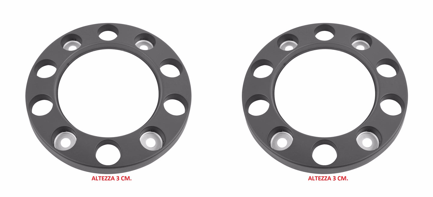 ANELLO RUOTA IVECO STRALIS TUTTI I TIPI 10 FORI IN PLASTICA 3 CM.TIPO BASSO (COPPIA)