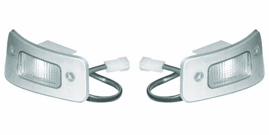 LUCI DI INGOMBRO CABINA SINISTRA+DESTRA IVECO STRALIS DAL 2001 CON CORNICE ARGENTO