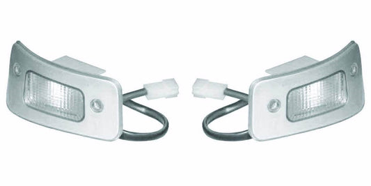 LUCI DI INGOMBRO CABINA SINISTRA+DESTRA IVECO EUROSTAR-EUROTECH CON CORNICE ARGENTO