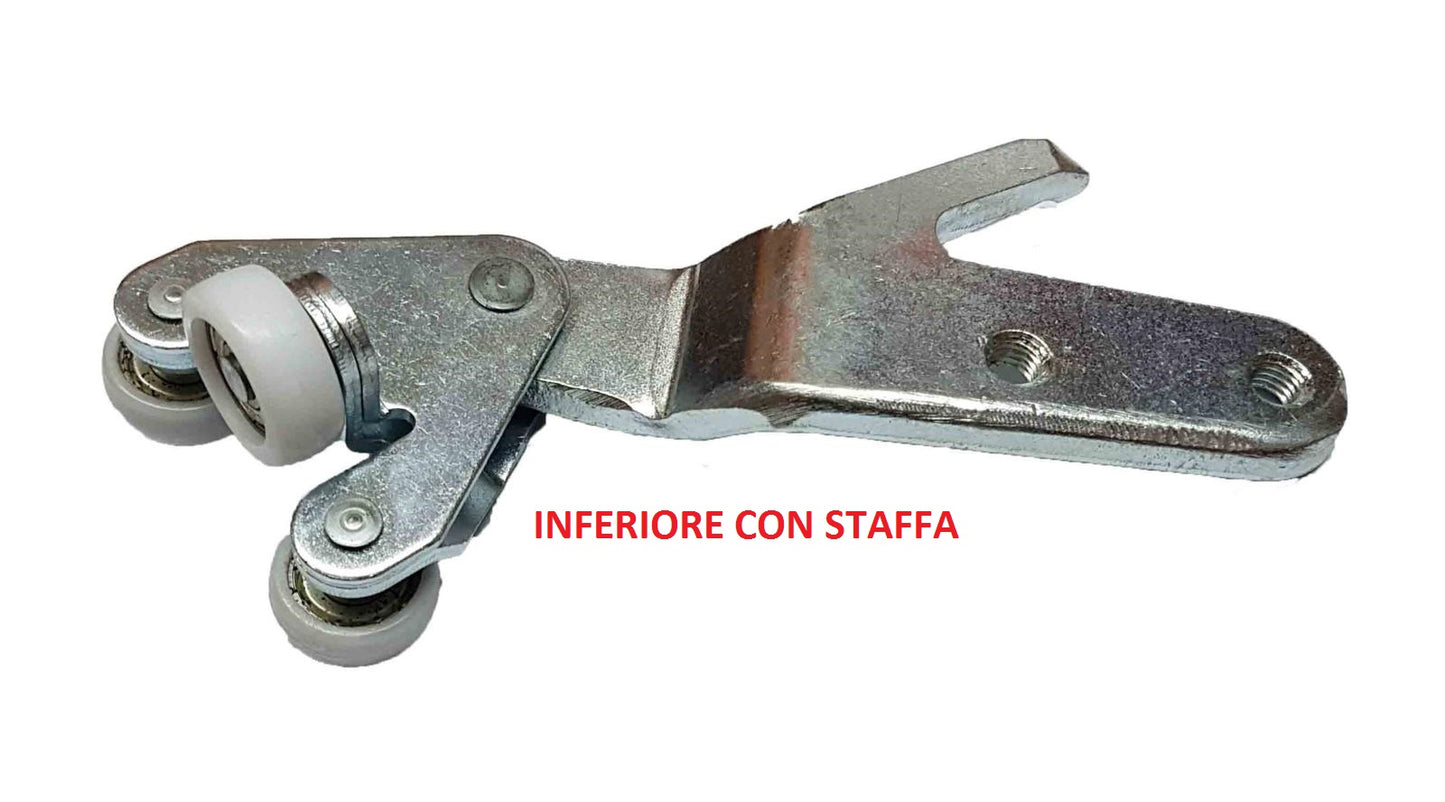 RULLO INFERIORE PORTA SCORREVOLE DESTRA FIAT DUCATO DAL 01/1994 AL 05/2002 CON STAFFA