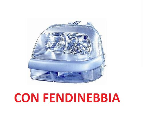 FARO PROIETTORE SINISTRO FIAT DOBLO DAL 01/2001 AL 10/2005 CON FENDINEBBIA