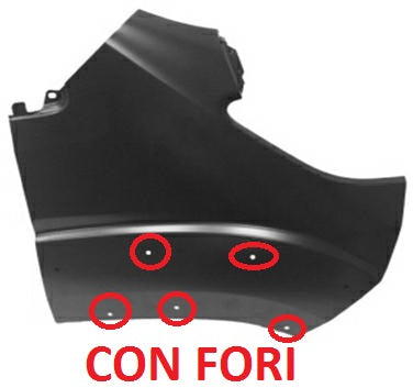PARAFANGO ANTERIORE DESTRO FIAT DUCATO DAL 01/2014 CON FORI GIRO PARAFANGO