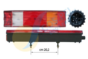 FANALE POSTERIORE DESTRO MERCEDES ACTROS MP1-MP2-MP3 CONNETTORE LATERALE 5 PIN