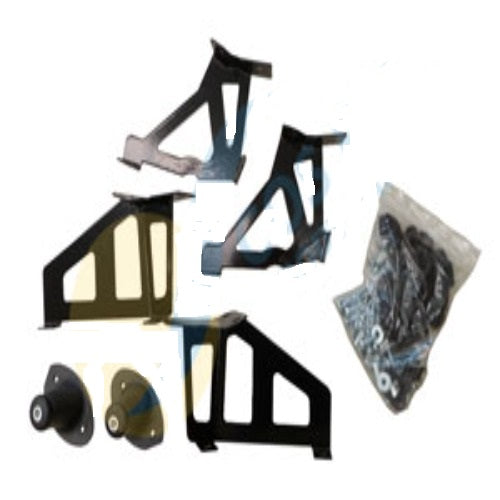 KIT STAFFE PER VISIERA PARASOLE MERCEDES ACTROS / MP4 CABINA 2500 CON TAGLIO SPECCHIO FRONTALE CON FORI LUCI