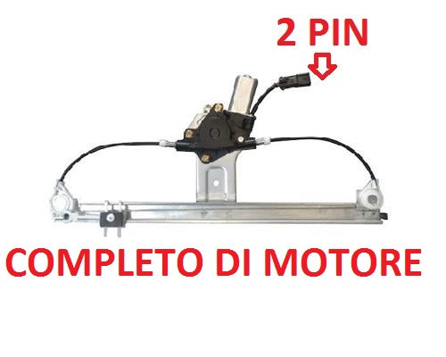 ALZAVETRO ELETTRICO ANTERIORE DESTRO FIAT DOBLO DAL 01/2001 AL 09/2009 COMPLETO DI MOTORE