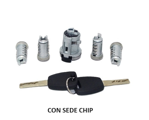 KIT CYLINDRE DE PORTE + DÉMARREUR FIAT DOBLO DE 01/2001 À 09/2009 AVEC MÊMES CLÉS