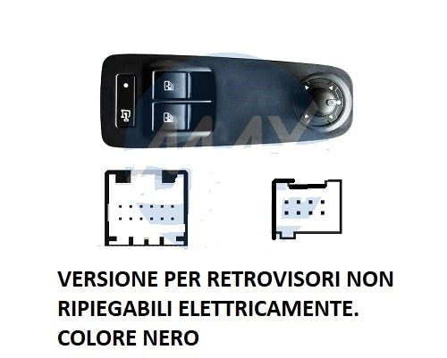 INTERRUTTORE ALZAVETRO SINISTRO CON BLOCCO PORTE FIAT DUCATO DAL 09/2006 + 01/2014 8 PIN