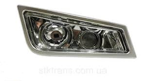 PROIETTORE FENDINEBBIA DESTRO + LUCE AUSILIARIA PARABOLA CROMATA E CORNICE ARGENTO H3 + H3 VOLVO FH 12-16 III^ SERIE DAL 2008