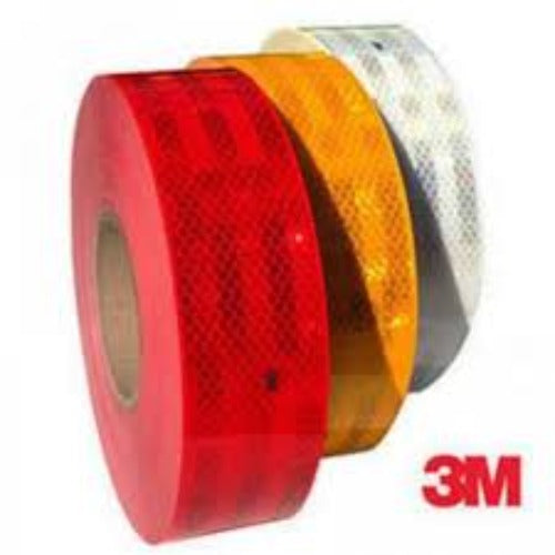NASTRO ADESIVO RIFRANGENTE RIFLETTENTE CATARIFRANGENTE OMOLOGATO MARCA 3M METRI 50