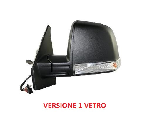 Rétroviseur gauche, mécanique, pour Fiat Doblo de 12/2009 à 12/2014, noir