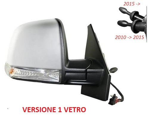 SPECCHIO RETROVISORE DESTRO MECCANICO FIAT DOBLO DAL 12/2009 AL 12/2014 CON PRIMER