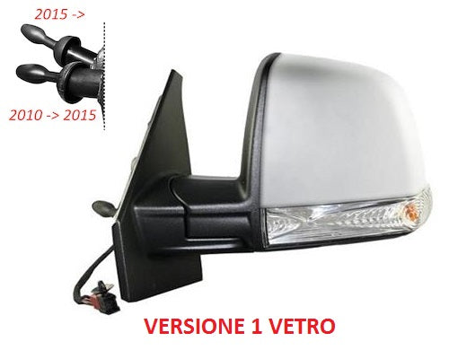 RÉTROVISEUR MÉCANIQUE GAUCHE FIAT DOBLO DE 12/2009 À 12/2014 AVEC APPRÊT