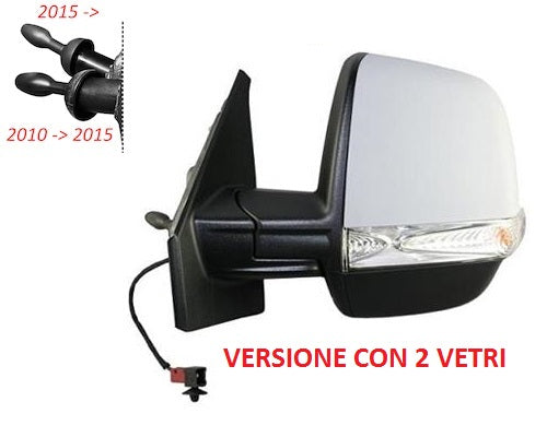RÉTROVISEUR MÉCANIQUE GAUCHE FIAT DOBLO DE 12/2009 À 12/2014 AVEC APPRÊT