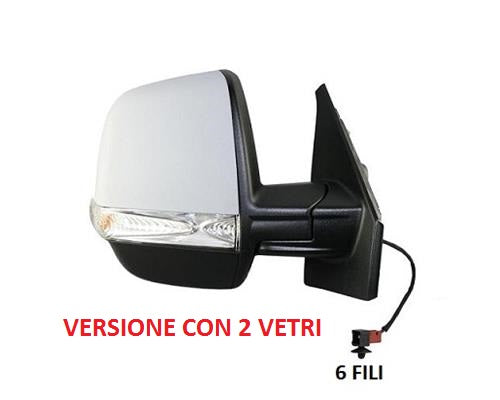 SPECCHIO RETROVISORE DESTRO ELETTRICO FIAT DOBLO DAL 12/2009 AL 12/2014 + 05/2015 CON PRIMER