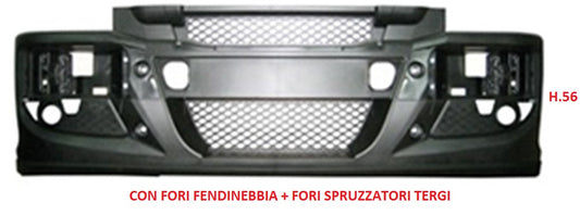 PARAURTI ANTERIORE IVECO EUROCARGO 135 DAL 2008 CON FENDINEBBIA + FORI SPRUZZATORI TERGI ALTEZZA CM.56