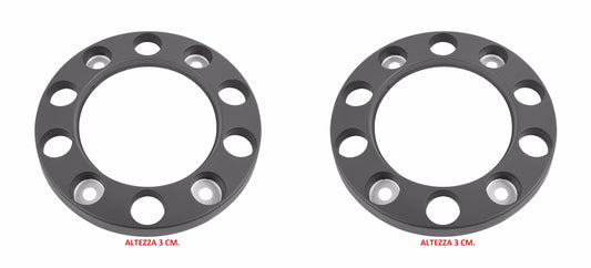 ANELLO RUOTA IVECO EUROTECH TUTTI I TIPI 10 FORI IN PLASTICA 3 CM TIPO BASSO (COPPIA)