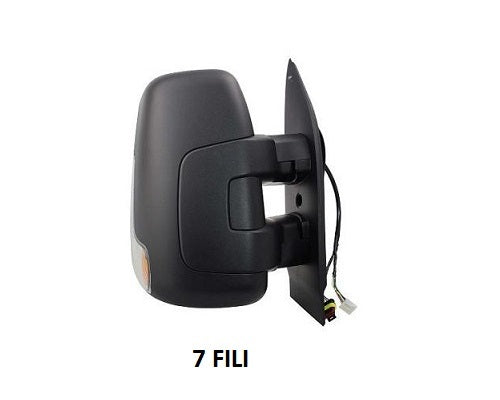 SPECCHIO DESTRO IVECO DAILY DAL 06/2014 ELETTRICO-TERMICO CON FANALINO BRACCIO CORTO 7 FILI