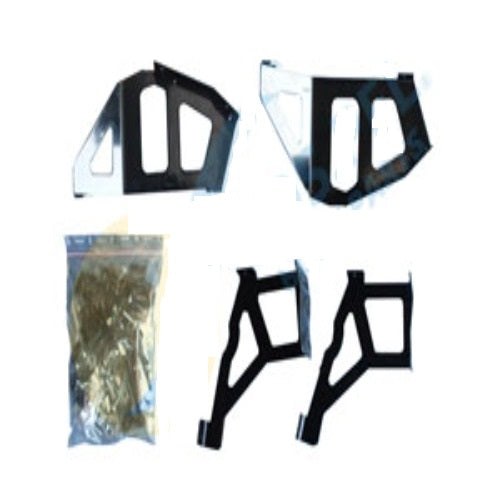 KIT STAFFE PER VISIERA PARASOLE MERCEDES ACTROS / MP4 CABINA 2500 CON TAGLIO SPECCHIO FRONTALE SENZA FORI LUCE