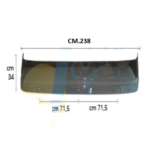 VISIERA PARASOLE MERCEDES ACTROS / MP1 TETTO BASSO SENZA STAFFE