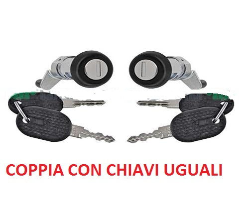 COPPIA BLOCCHETTI PORTA ANTERIORI FIAT DUCATO DAL 01/1994 AL 05/2002 CON CHIAVI UGUALI
