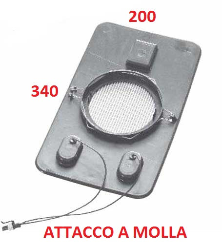 PIASTRA VETRO SPECCHIO IVECO EUROCARGO-TECH-STAR 340X200 ATTACCO A MOLLA TERMICO