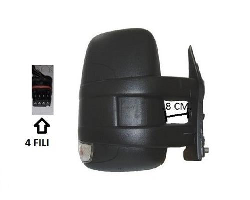 SPECCHIO DESTRO IVECO DAILY DAL 01/2011 AL 06/2014 MANUALE BRACCIO CORTO CON FANALINO