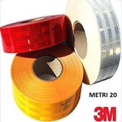 NASTRO ADESIVO RIFRANGENTE RIFLETTENTE CATARIFRANGENTE OMOLOGATO MARCA 3M METRI 20