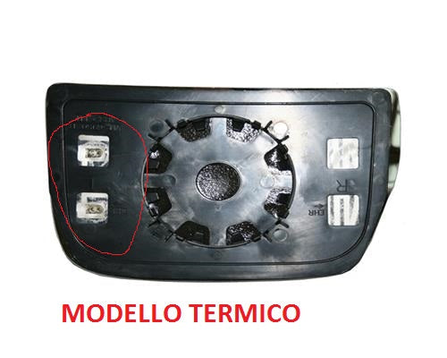 PIASTRA VETRO SPECCHIO DESTRO IVECO DAILY 05/2006 AL 06/2014 INFERIORE TERMICO