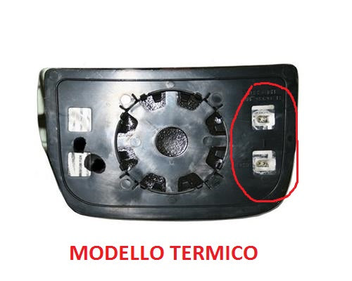 PIASTRA VETRO SPECCHIO SINISTRO IVECO DAILY 05/2006 AL 06/2014 INFERIORE TERMICO