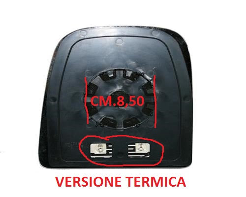 PIASTRA VETRO SPECCHIO DESTRO IVECO DAILY 05/2006 AL 06/2014 SUPERIORE TERMICA