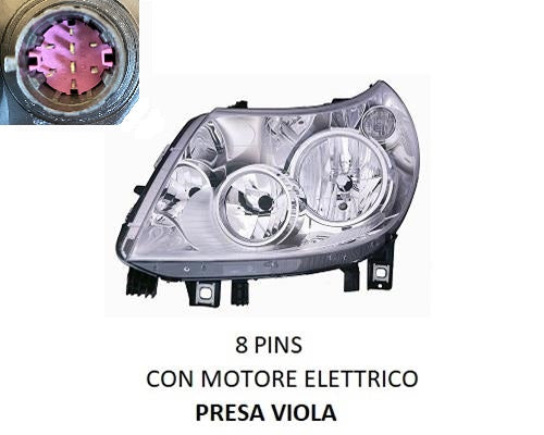 FARO PROIETTORE SINISTRO FIAT DUCATO DAL 06/2011 AL 01/2014 8 PIN SPINOTTO VIOLA