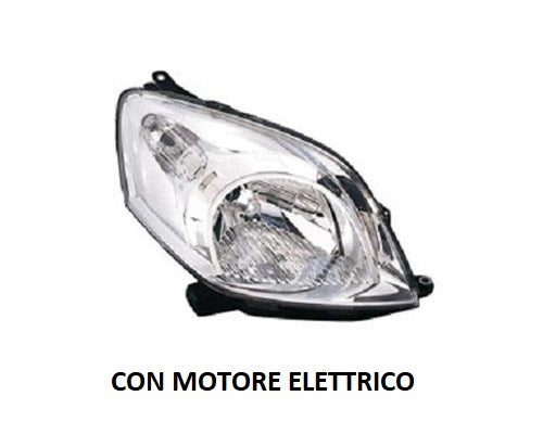 FARO PROIETTORE DESTRO FIAT FIORINO DAL 10/2007 + FIAT QUBO DAL 01/2008 CON MOTORINO ELETTRICO