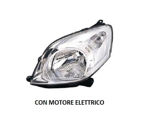 FARO PROIETTORE SINISTRO FIAT FIORINO DAL 10/2007 + FIAT QUBO DAL 01/2008 CON MOTORINO ELETTRICO